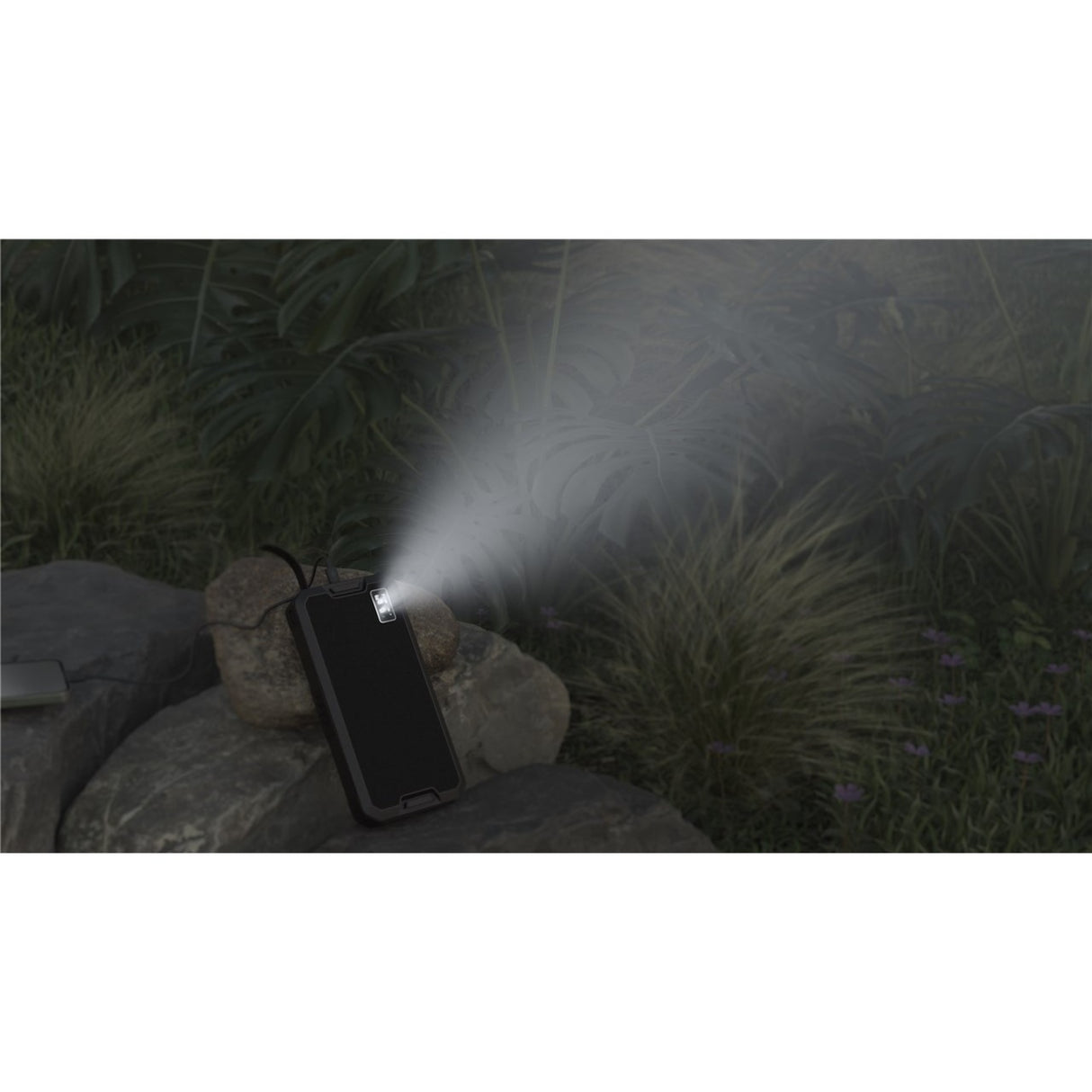 Goobay outdoor solar power bank 20,000 mah with power delivery powerbank (zwart)