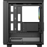 Xyz pc gear atom midi tower behuizing (zwart | 2x usb-a | 1x usb-c | tempered glass)
