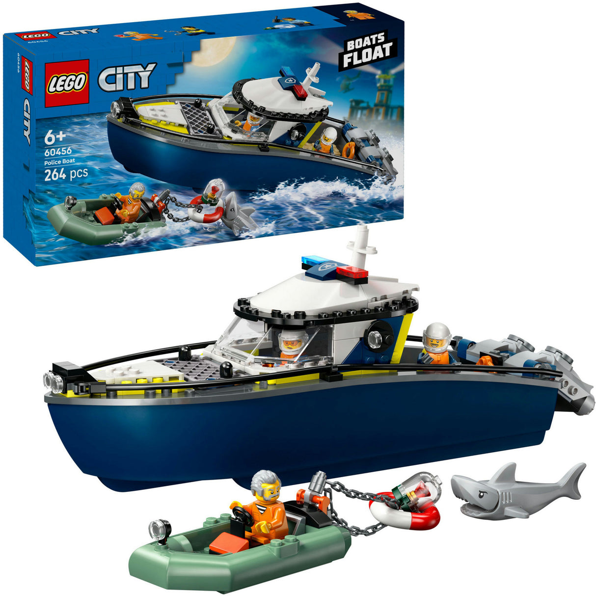 Lego city 60456 achtervolging met politieboot