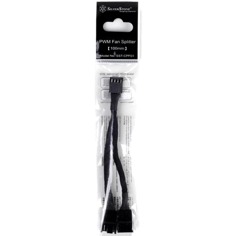 Silverstone sst-cpf01 splitterkabel (zwart, 10 centimeter)