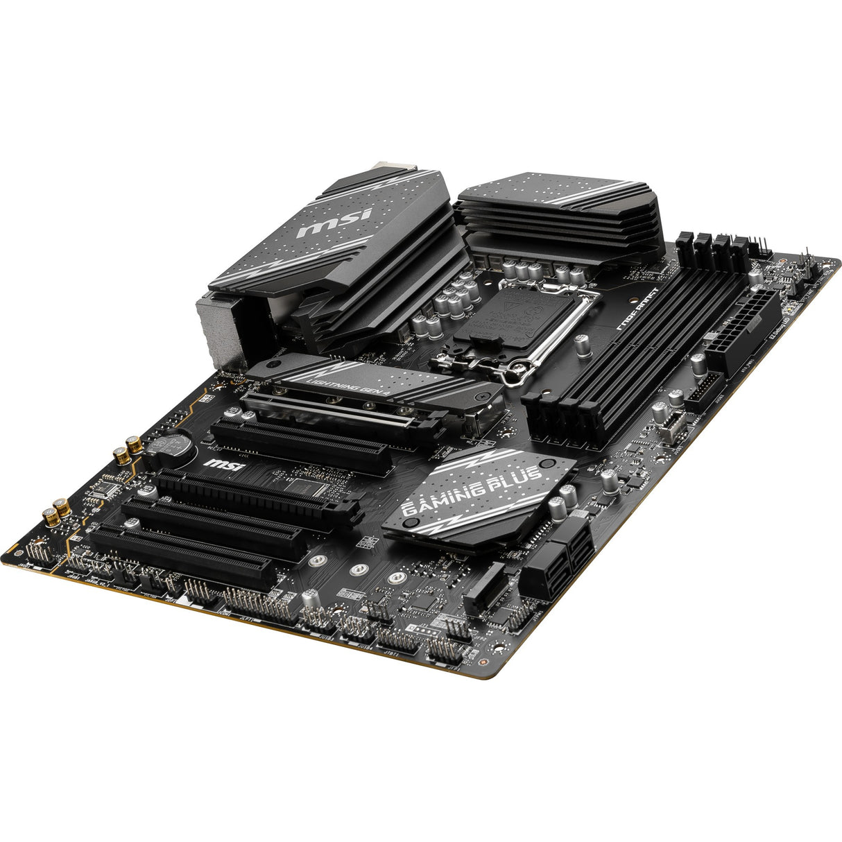 Msi b760 gaming plus wifi socket 1700 moederbord (grijs zwart, raid, 2.5gb-lan, wi-fi 6e, bt, sound, atx)