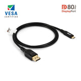 Club 3d usb-c naar displayport dp80 bidirectioneel adapter (zwart, 1 meter, vesa-gecertificeerd)