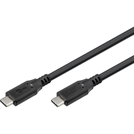 Goobay usb4 gen 2x2 kabel (zwart, 1 meter)