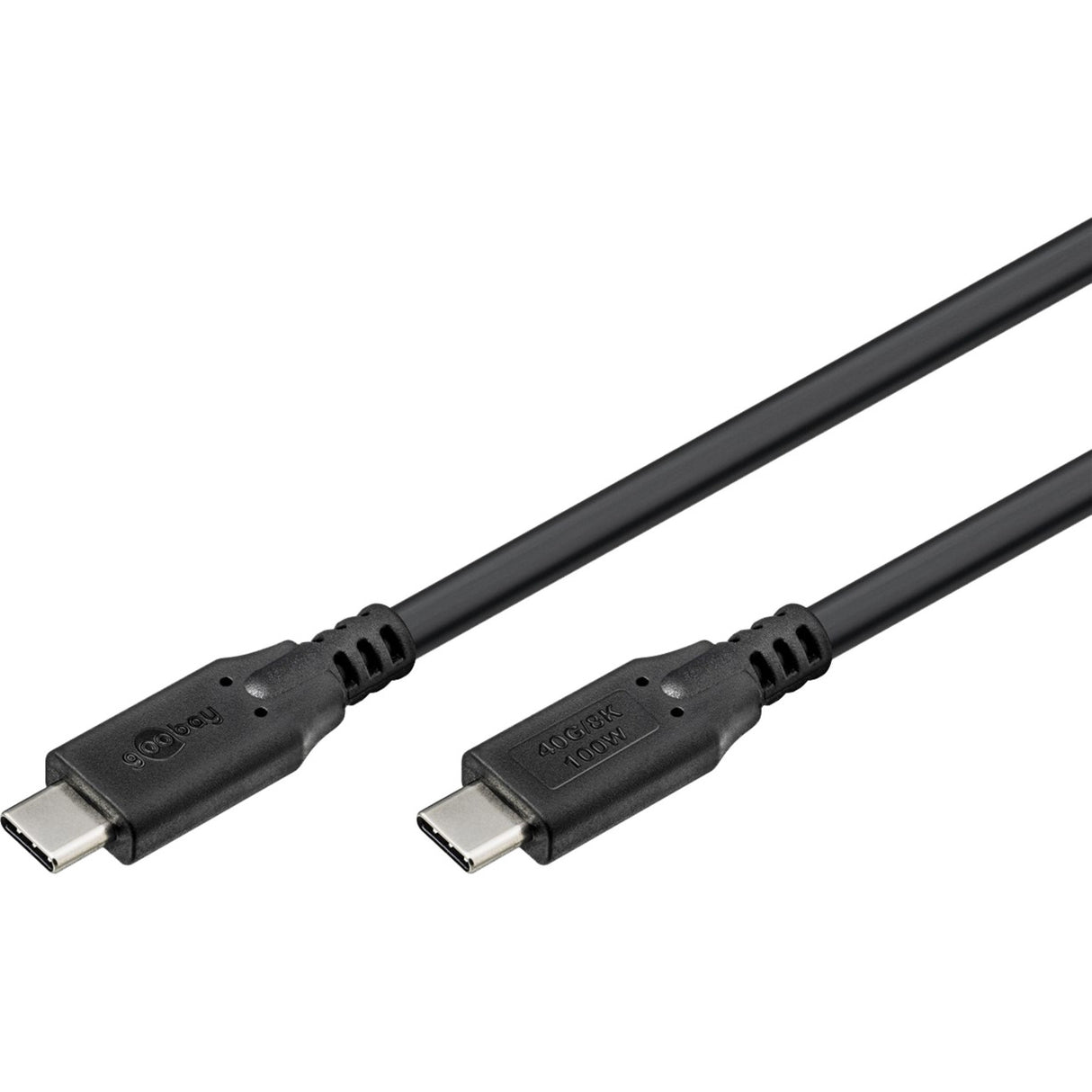 Goobay usb-c 4.0 > usb-c kabel (zwart, 1 meter)