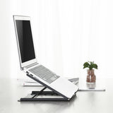 Act connectivity laptopstandaard, inklapbaar, hoogte verstelbaar in 5 standen (zwart)