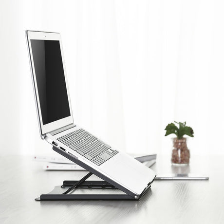 Act connectivity laptopstandaard, inklapbaar, hoogte verstelbaar in 5 standen (zwart)