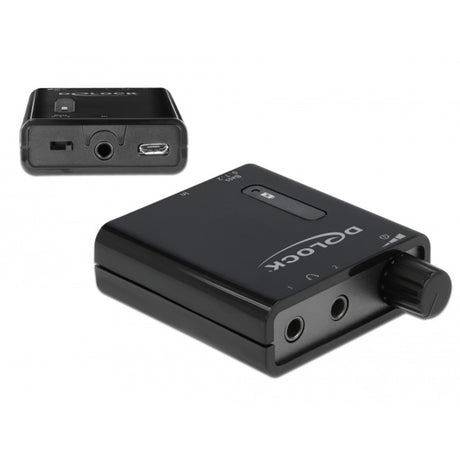 Delock portable stereo hoofdtelefoon versterker (zwart)