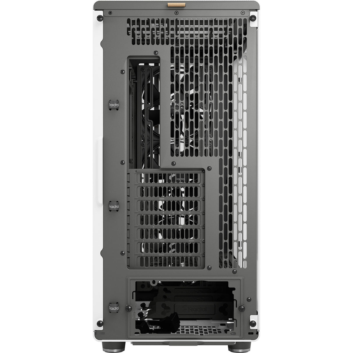 Fractal design north xl rc chalk white tg clear midi tower behuizing (wit houtkleur | 2x usb-a | 1x usb-c | tempered glass)