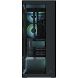 Arctic xtender vg midi tower behuizing (zwart (mat) | 2x usb-a | 1x usb-c | rgb | tempered glass)