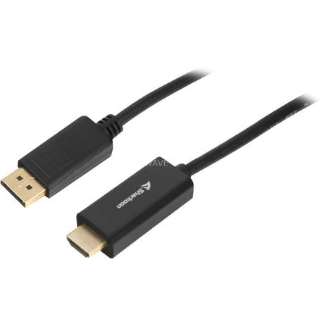 Sharkoon displayport 1.2 > hdmi adapter (zwart, 1 meter, 4k)