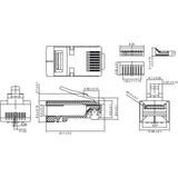 Goobay cat.5e rj-45 stp stekker (grijs, 10 stuks)
