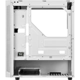 Sharkoon rgb slider midi tower behuizing (wit | 3x usb-a | rgb | tempered glass)