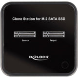 Delock m.2 docking station voor 2x m.2 sata ssd (zwart)
