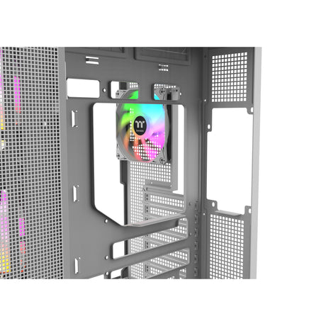 Thermaltake view 380 xl ws argb midi tower behuizing (wit houtkleur | 2x usb-a | 1x usb-c | rgb | tempered glass)