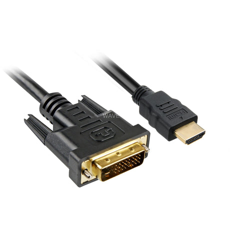 Sharkoon hdmi > dvi-d adapter (zwart, 5 meter, dual-link)