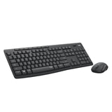 Logitech mk295 silent wireless keyboard and mouse combo desktopset (zwart, us-international lay-out (qwerty), 100%)