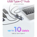 Icy box ib-hub1450-c31 usb-hub (antraciet)