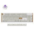 Keychron k10 he-q1 rgb mechanisch toetsenbord (wit, us lay-out (qwerty), gateron double-rail magnetic nebula, 100%, rgb leds, osa double-shot pbt, hot swap, usb-c | 2.4 ghz | bluetooth 5.1)