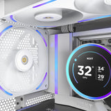 Nzxt f140x rgb case fan (wit, 140 x 140 x 30 mm, pwm)