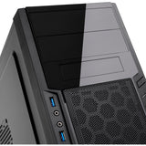 Silverstone sst-ps13b midi tower behuizing (zwart | 2x usb-a)