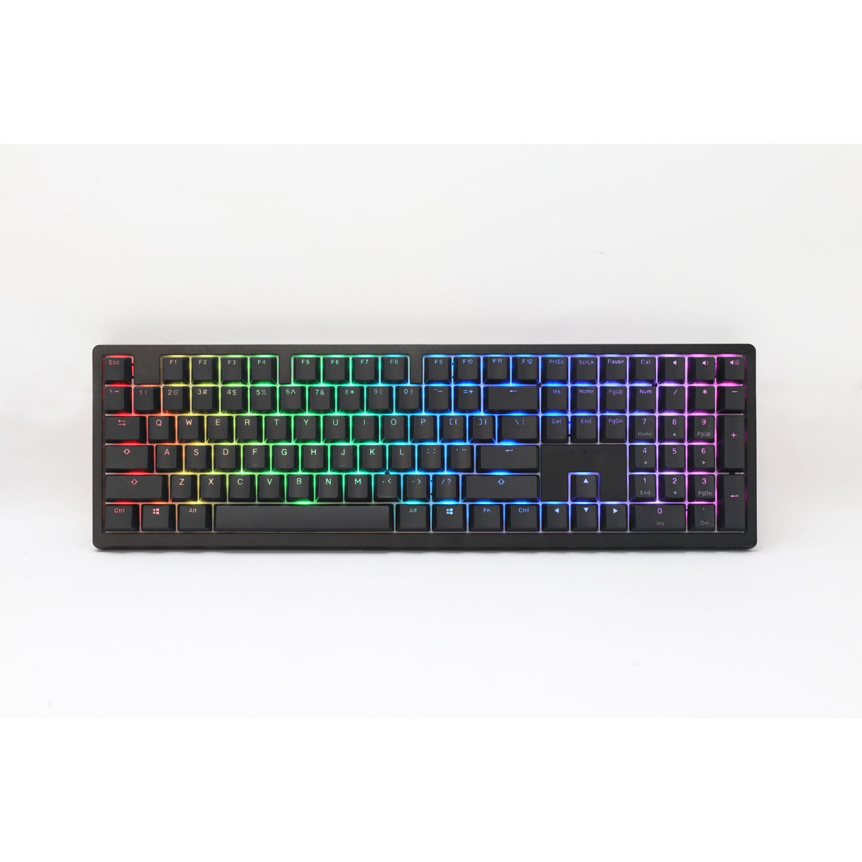 Ducky zero 6108 classic black rgb mechanisch gaming toetsenbord (zwart, us lay-out (qwerty), cherry mx2a brown, 100%, rgb leds, double-shot pbt, hot swap, 2.4ghz | bluetooth | usb-c)
