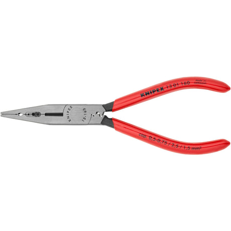 Knipex bedradingstang 13 01 160 (rood, lengte 160mm, krimpen 0,5 tot 2,5mm²)