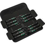 Wera kraftform 12sb1 micro-schroevendraaierset (zwart groen, voor elektrische apparaten)