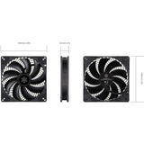 Silverstone air penetrator 184i pro case fan (zwart, 180 x 180 x 32 mm, pwm)