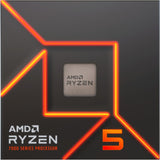 Amd ryzen 5 7600, 3,8 ghz (5,1 ghz turbo boost) socket am5 processor (unlocked, wraith stealth, boxed)