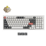 Keychron q5 ultra-m3 8k wireless custom mechanical keyboard (wit, us lay-out (qwerty), silk pom banana, 96%, rgb, hot swap, 8k, 2.4 ghz | bluetooth 5.2 | usb-c)