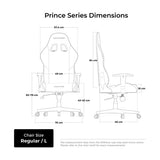 Dxracer prince l pink fabric gamestoel (roze)