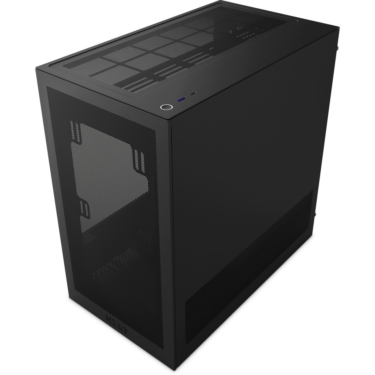 Nzxt h3 flow midi tower behuizing (zwart (mat) | 1x usb-a | 1x usb-c | tempered glass)