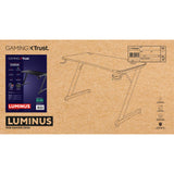 Trust gxt 709 luminus rgb-gamingbureau gaming desk (zwart)