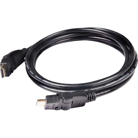 Club 3d hdmi 2.0 360° draaibare kabel (zwart, 2 meter, 4k)
