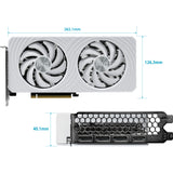 Palit geforce rtx 5060 ti oc white 8gb grafische kaart (wit, dlss 4, 3x displayport, 1x hdmi 2.1)