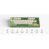 Iqunix og80 camping wireless mechanical keyboard (groen, us lay-out (qwerty), cherry mx red, 80% (tkl), rgb leds, hot-swappable, pbt, 2.4ghz | bluetooth 5.1 | usb-c)