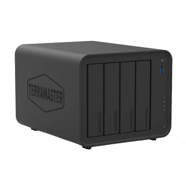 Terramaster f4-424 nas (zwart, 1x rj-45 2.5gbe, hdmi)
