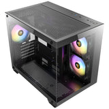 Antec cx600m argb mini tower behuizing (zwart | 3x usb-a | tempered glass)