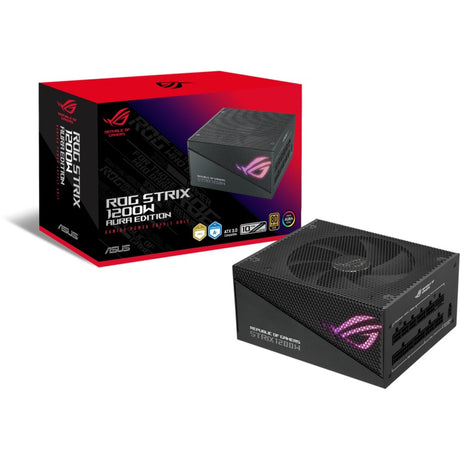 Asus rog strix gold aura edition modulaire 1200 watt voeding (zwart, 1x 12vhpwr, 4x pcie)