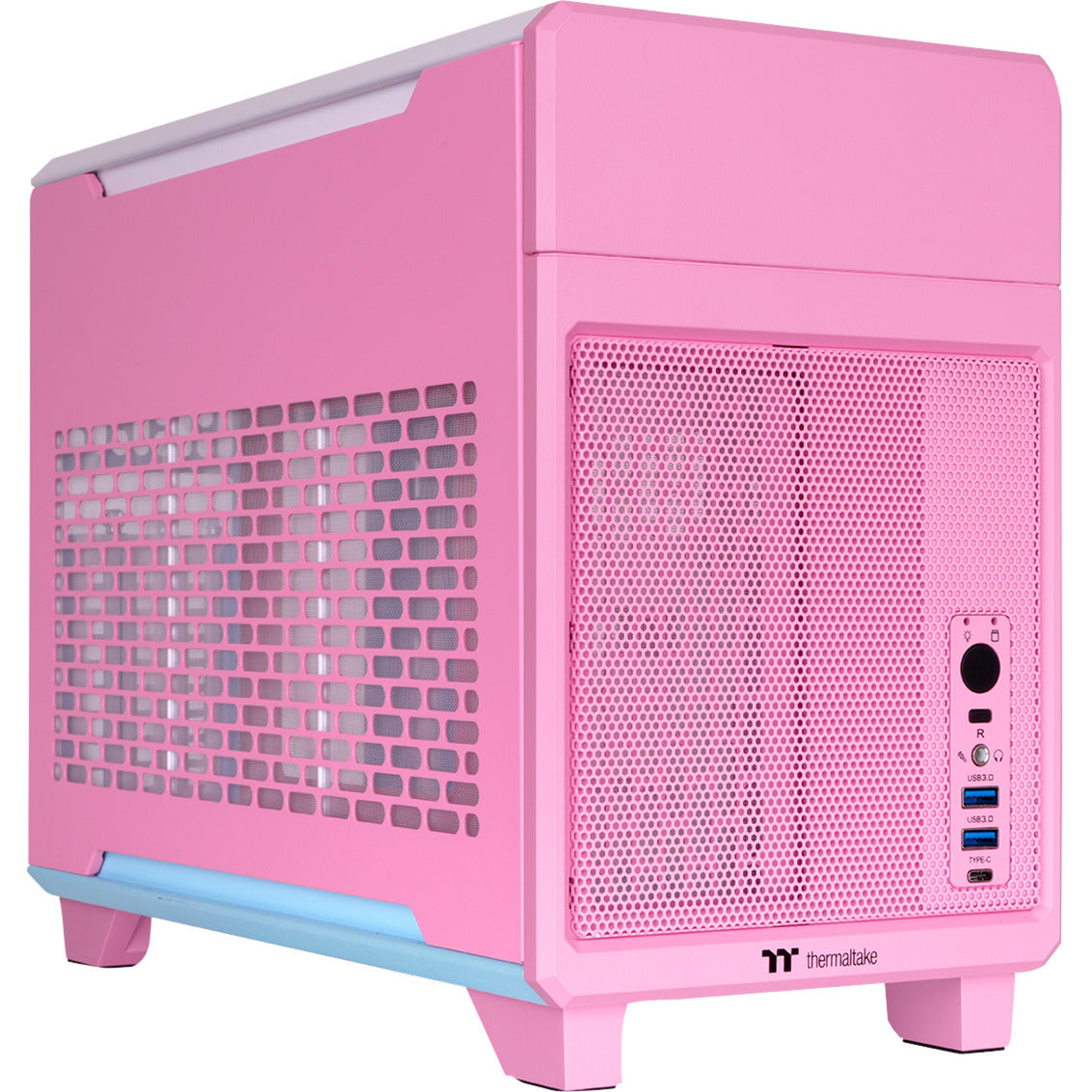 Thermaltake tr100 bubble pink mini tower behuizing (pink | 2x usb-a | 1x usb-c)