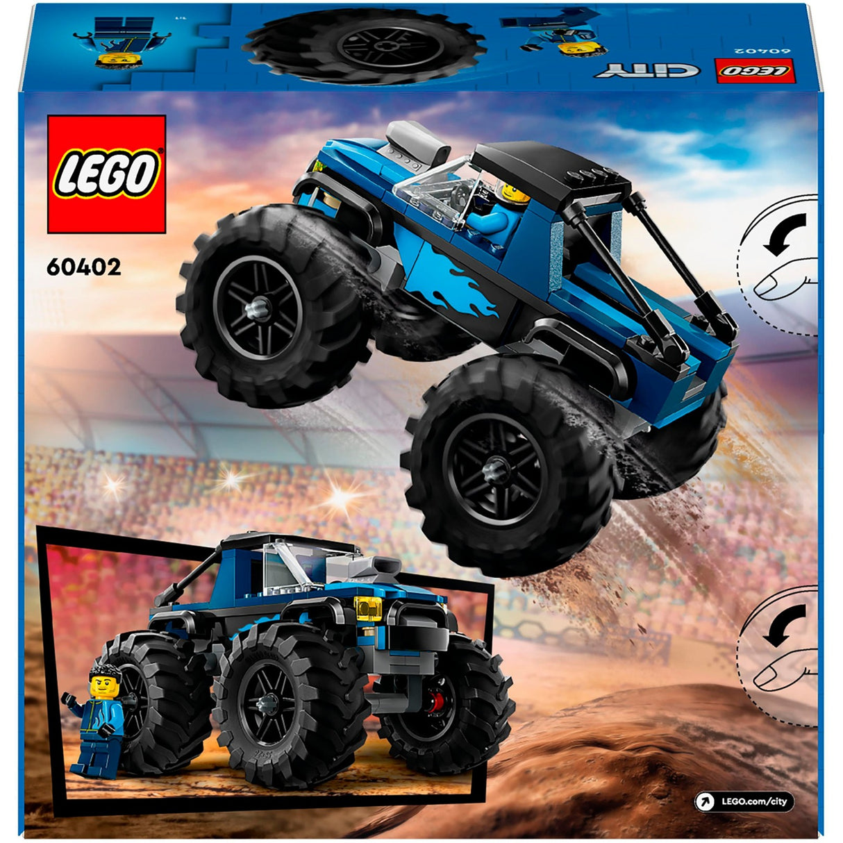 Lego city blauwe monstertruck - 60402