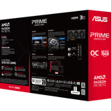 Asus prime radeon rx 9070 evo oc grafische kaart (grijs, 3x displayport, 1x hdmi)