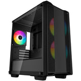 Deepcool cc360 argb mini tower behuizing (zwart | 2x usb-a | rgb | tempered glass)