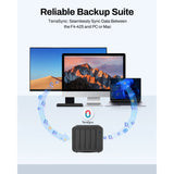 Terramaster f4-425 nas (zwart, 1x 2.5gbe, hdmi, usb)