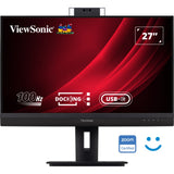 Viewsonic video conferencing docking monitor vg2757v-2k 27 (zwart (mat) grijs, 1x hdmi, 1x displayport, usb-a, usb-c, audio)