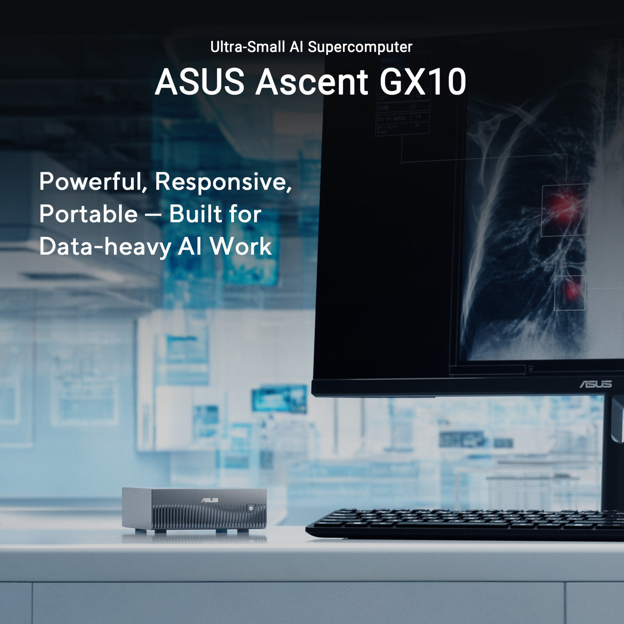 Asus ascent gx10 arm v9.2-a 128 2 mini-pc (donkergrijs | nvidia gb10 grace blackwell | dgx spark | nvlink-c2c | 128 gb | 2 tb ssd)