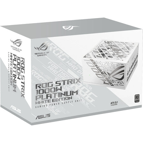Asus rog strix platinum white edition modulaire 1000 watt voeding (wit, 1x 12v-2x6, 4x pcie)