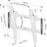Neomounts wl35-550bl14 tv wandsteun wandmontage (zwart)