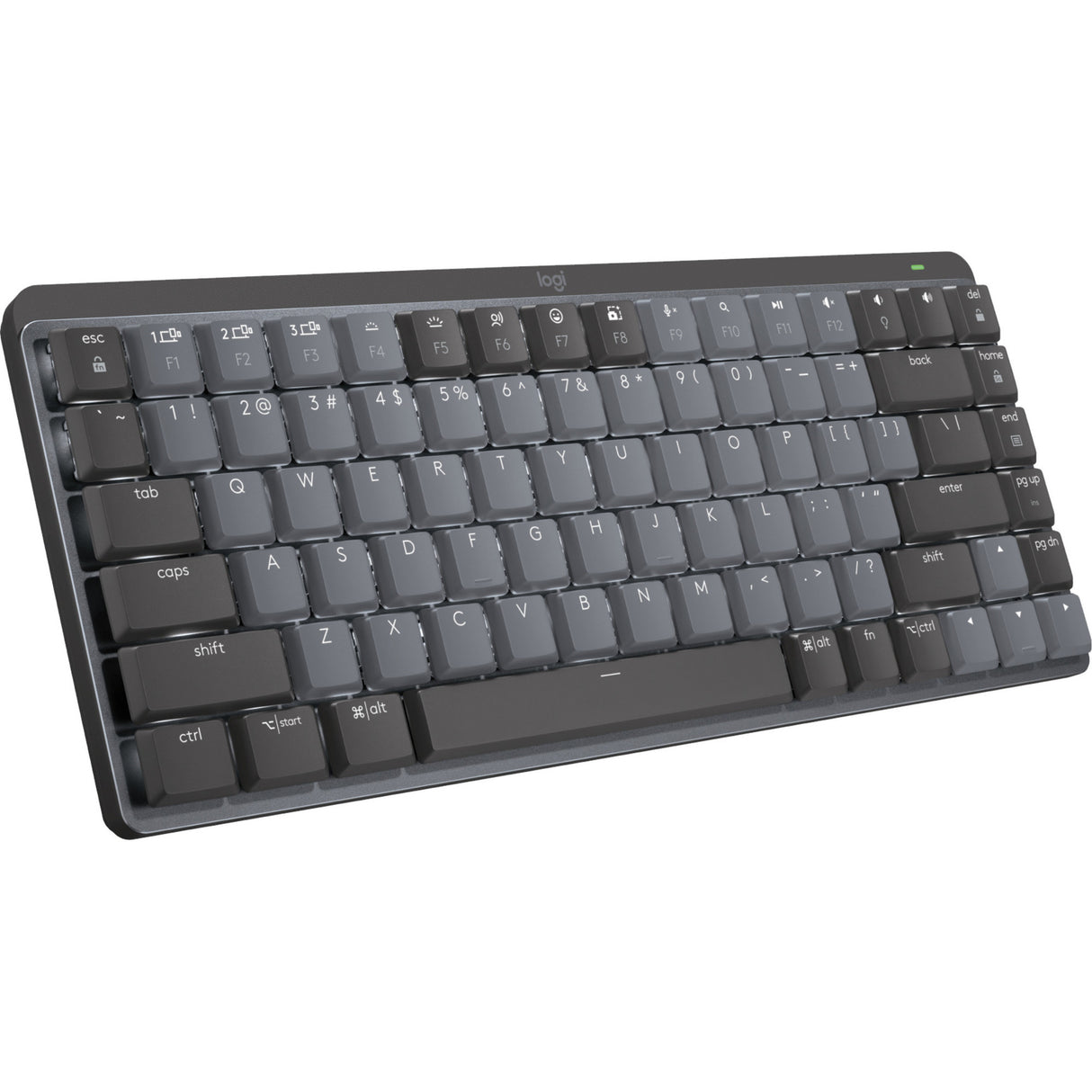 Logitech mx mechanical mini, toetsenbord (zwart grijs, us-international, gl tactile, bluetooth low energy)