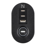 Neomounts ds22-840bl6 bureaucontactdoos met klem en usb-c en usb-a poorten - quick-charge stekkerdoos (zwart)